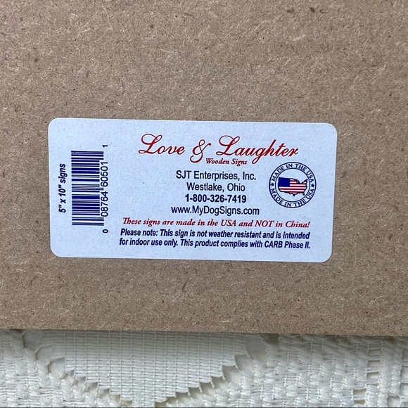 Love & Laughter Wooden Sign - Picture 3 of 3